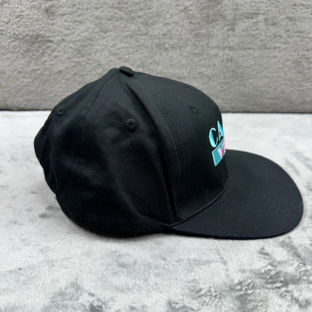 Poler Vice Hat Mens OS‎ Black New Camp Vibes Snapback Flat Brim 223ACU7009-BLK